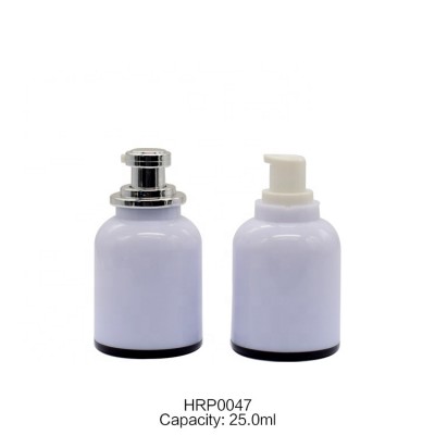 Custom empty cosmetic bottles and jars plastic lotion bottles 25ml empty white lotion dispenser bottles with pump