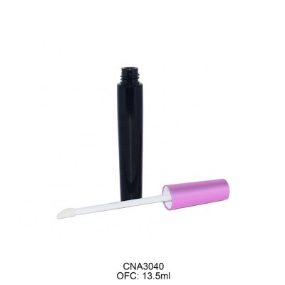 High quality custom 13.5ml color lipgloss tube private label 13.5ml empty cylinder purple lipgloss tube with no logo