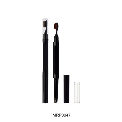 Eyebrow pencil packaging custom double head eyebrow pencil oem 2 in1 empty double head eyebrow pencil with brush