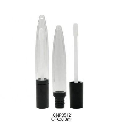 Drop-shaped wholesale irregular 8ml lip gloss empty tubes unique design clear lip gloss tubes 8ml with wand brush