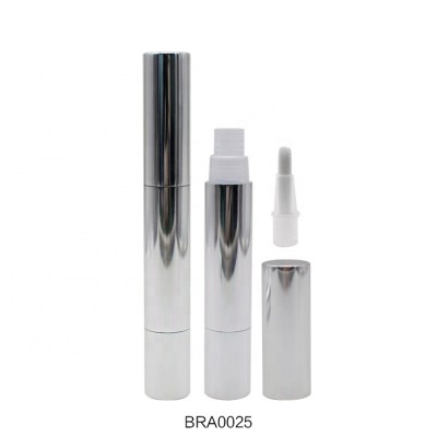 OEM empty cuticle oil pen cosmetics packaging silver aluminum 4ml cylinder twist pen cosmetic container