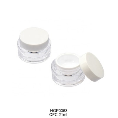 Clear plastic cream jar private label cream jar cosmetic empty 21ml crystal face cream jars with your logo