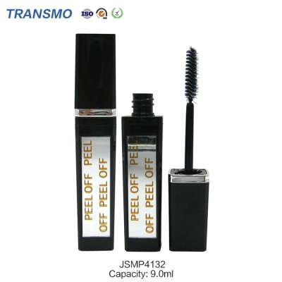 Fashion Design Make Your Own Mascara Custom Clear Square Black LED Light Eyelash Mascara Tube Container With Mirror