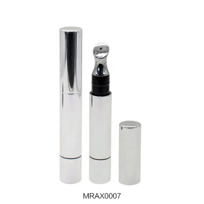 Lip gloss pen packaging cosmetic pencil package aluminum silver empty twist pen cosmetic container with applicator