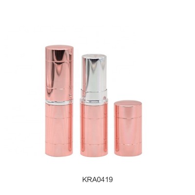 Aluminum lipstick empty tube empty lipstick tube packaging clear cylinder pink lipstick tubes with free sample