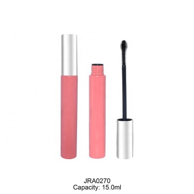 Empty mascara wand tube whosale empty mascara tubes custom 15ml empty cylinder pink mascara tube with brush